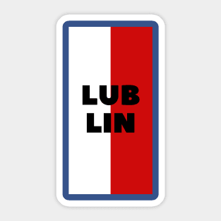 Lublin City in Polish Flag Vertical Sticker